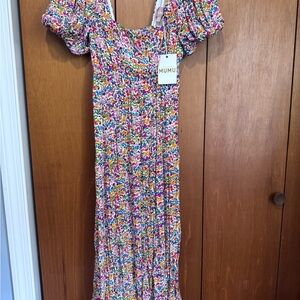 Show Me Your MuMu Multicolor Floral Puff-Sleeve Maxi Dress